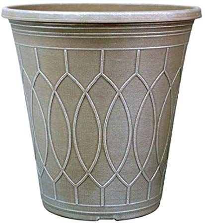 Muddy Hands 30 Litre Grey Blue Large Plant Pot Round Tall Plastic Planter Outdoor Garden Tree