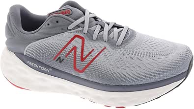 New Balance Men's Fresh Foam X 840F V1 Running Shoe, Aluminum Grey/True Red, 8