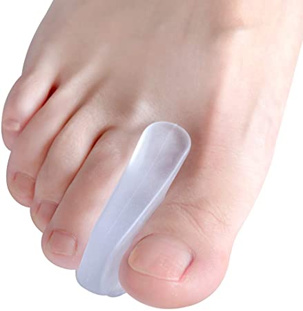 Welnove Toe Separators for Bunions - Gel Overlapping Toe Spacers - 10 Pieces - Flared Design Silica Gel Toe Straighteners, Bunion Corrector for Pain Relief,Prevent Corns