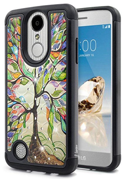 LG K20 V Case, LG K20 Plus Case, LG Harmony Case, LG K10 2017 Case, NageBee Hybrid Soft Silicone Cover with [Studded Rhinestone Bling] Design Hard Case (Fairy Tale)