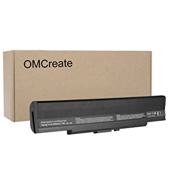 OMCreate New Laptop Battery for Asus U52 U52F U53 U53S U53SD Series, fits P/N A31-U53 A42-U53 A32-U53 A41-U53 - 12 Months Warranty [8-cell 5200mAh/77Wh]