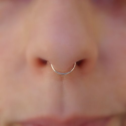 Septum Ring - Conch Piercing - Septum Jewelry - Sterling silver - Gold filled - 20G to 14G -8mm-10mm