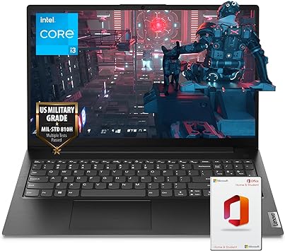 Lenovo Business Laptop, 15.6" FHD Display, Intel Core i3-1215U, Long Battery Life, Military Grade Durability, RJ-45 Ethernet Port, USB-C, 1 Year Office, Windows 11 Pro (36GB RAM | 1TB PCIe SSD)