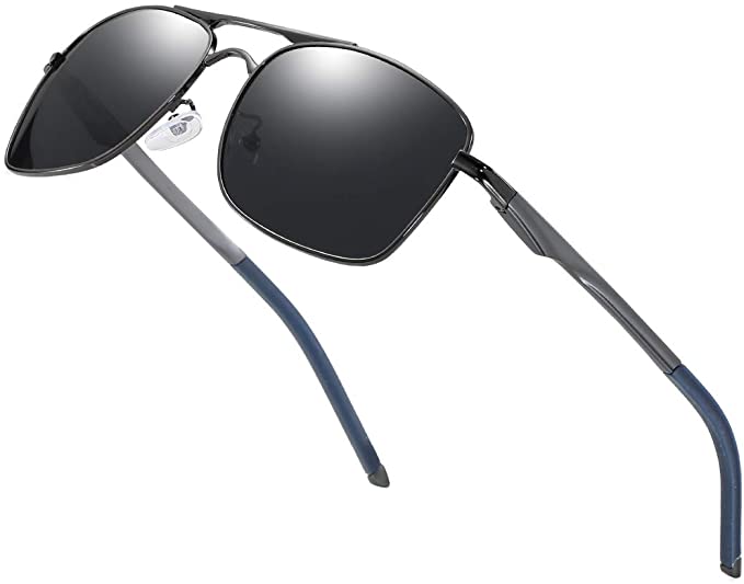 Polarized Sunglasses Men Ultra-Light Metal Glasses UV400 Protection Al-Mg Frame Outdoor Sports Cycling Driving Running Fishing Eyewear