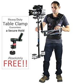 FLYCAM 5000 Camera System with Comfort Arm and Vest - FREE Arm Brace & Table Clamp
