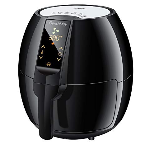 FrenchMay Air Fryer - 3.7Qt, 1500W - Comes with Recipes & CookBook - Touch Screen Control - Easy to Clean - Auto Shut off & Timer