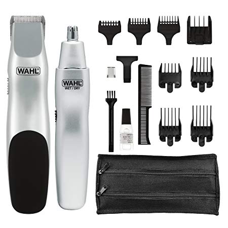 Wahl Groomsman Battery Powered Beard, Mustache, Hair & Nose Hair Trimmer for Detailing & Grooming - Model 5621