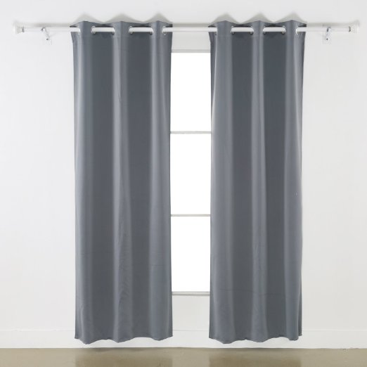 Deconovo Room Darkening Thermal Insulated Blackout Grommet Window Curtain For Bedroom, Light Grey,42x84-Inch,1 Panel