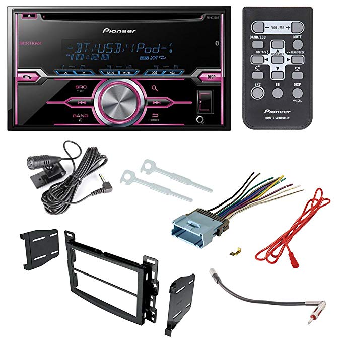 Pioneer FH-X720BT Aftermarket Car Radio Receiver Stereo CD Player Dash Install Mounting Kit   Dash Mounting Install KIt   Stereo Wire Harness  Radio Antenna For Select Chevrolet and Pontiac Vehicles