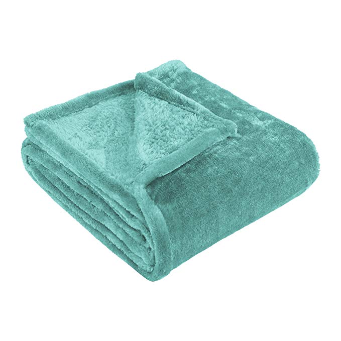 Superior Ultra-Plush Fleece Blankets, Thick, Cozy, and Warm Premium Quality Fleece, Velvety Soft Bed Blankets and Throws - 106" x 90" King Blanket, Turquoise