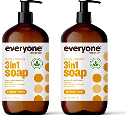 Everyone 3-in-1 soap, Coconut plus Lemon, 32 oz, 2 Count