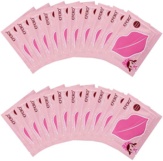 CCbeauty 20-Pack Pink Collagen Crystal Lip Mask Anti-Wrinkle, Anti-Aging Lip Care