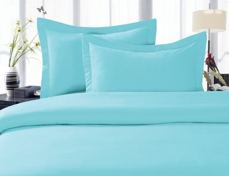 Elegant Comfort ® 1500 Thread Count WRINKLE RESISTANT ULTRA SOFT LUXURIOUS 3-Piece Bed Sheet Set 100 % HypoAllergenic, Deep Pocket Up to 16"- Many Size and Colors , Twin/Twin XL Aqua