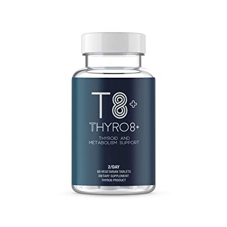 Thyroid Support Pills T8+ with Power Blend - Improved Feel Better Formula for Improved Focus, Metabolism, Energy - 60 Tablets - 100% Money Back Guarantee