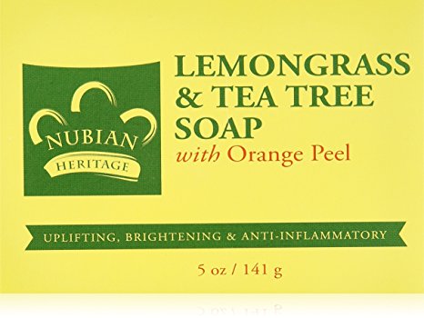 Nubian Heritage Soap Bar, Lemongrass and Tea Tree, 5 Ounce