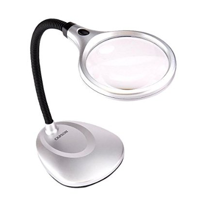 Carson DeskBrite200 LED Lighted 2x Magnifier and Desk Lamp for Hobby, Crafts, Inspection, Reading Books, Magazines, Newspapers, Model Building, Soldering, Jewelry Design, Needlepoint, Sewing and More (LM-20, LM-20MU)