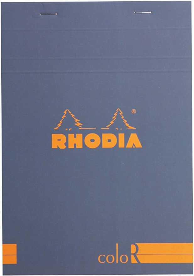 Rhodia A5 Color Head Stapled Pad No16, Lined - Sapphire Blue