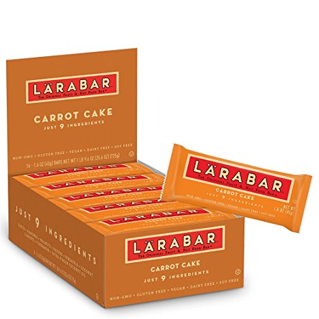 Larabar Gluten Free Bar, Carrot Cake, 1.6 oz Bars (16 Count)