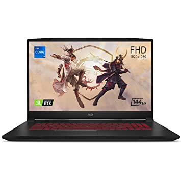 MSI Gaming Katana GF76, Intel 11th Gen. i7-11800H, 44CM FHD 144Hz Gaming Laptop (16GB/512GB NVMe SSD/Windows 11 Home/Nvidia RTX 3050Ti 4GB GDDR6/ Black/2.6Kg), 11UD-823IN