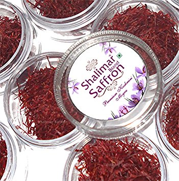 New Crop Original Kashmir Saffron Threads 5Gram (5packs of 1Gram)- Shalimar Premium Kashmir Saffron Mogra ISO Grade 1 Category