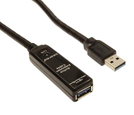 Gearmo USB 3.0 Extension Cable 65ft. SuperSpeed A-Male to A-Female with Power Amplifer AC Adapter
