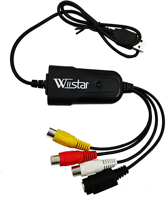 Wiistar USB 2.0 Video Capture Card Device Adapter VHS to DVD Digital Converter Support Windows 10/8/7/XP Capture Video Driver Free Easycap Capture