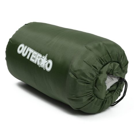 OUTERDO 180*75cm Sport Adventurer Mummy Ultra-Compactable Lightweight Sleeping Bag 15℃~5℃