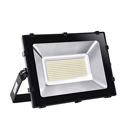 Viugreum 200W LED Outdoor Floodlight, Thinner and Lighter Design, Waterproof IP65, 24000LM, warm White(3000-3400K), Super Bright Security Lights, for Garden, Yard, Warehouse, Square, Billboard