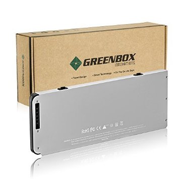 GreenBox Innovations New Laptop Battery for Apple A1278 A1280 Macbook 13-Inch Late 2008 Aluminum Version Aluminum Unibody MB467LLA  MB466LLA - 12 Month Warranty Li-Polymer 6-cell 5000mAh  54Wh