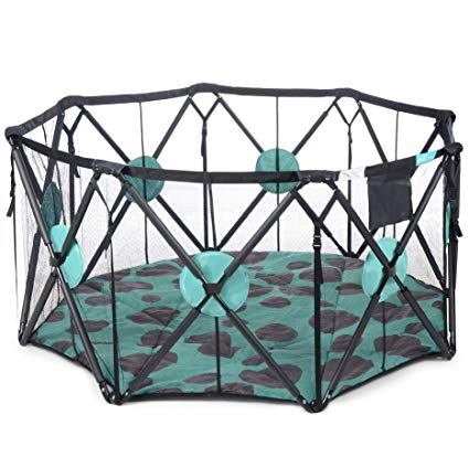 Milliard X-Large 8 Panel Playpen Portable Playard with Cushioning for Safety, for Travel, Indoor and Outdoor Play Yard Pen