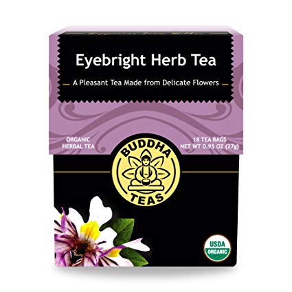 Organic Eyebright Herb Tea - Kosher, Caffeine-Free, GMO-Free - 18 Bleach-Free Tea Bags