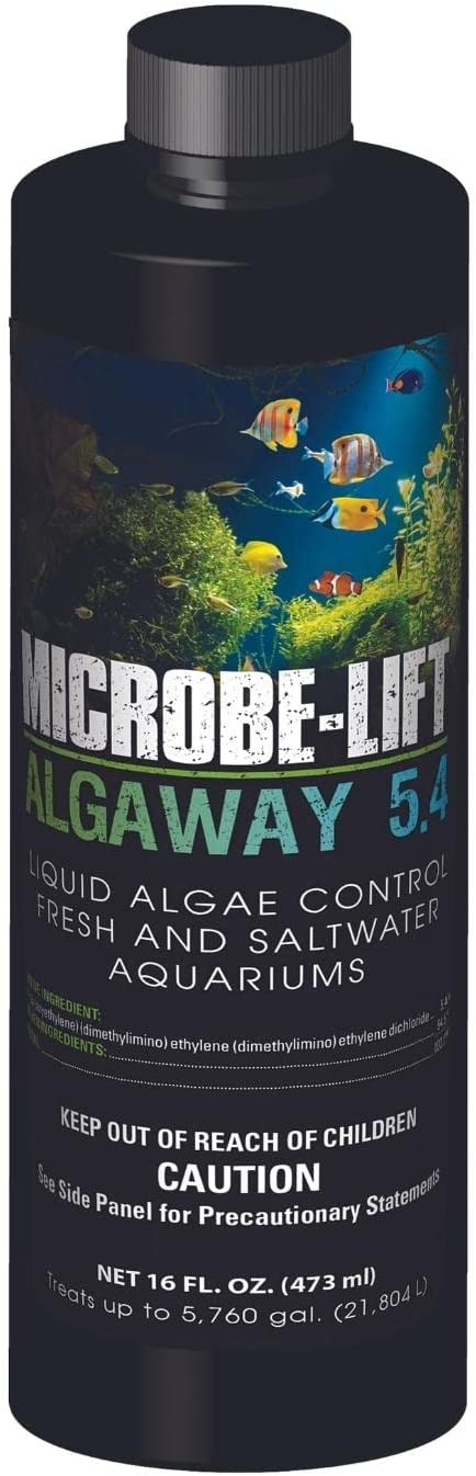 MICROBE-LIFT Algaway 5.4 Algae Control for Fresh and Salt Water Home Aquariums, 8 Ounces