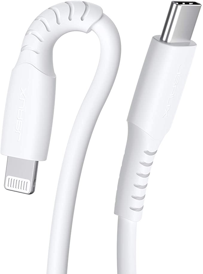 iPhone 12 Charger Cable 6ft, JSAUX USB C to Lightning Cable [Apple MFi Certified] Fast Charging Compatible with iPhone 12/12 Pro/12 Mini/11 Pro Max/X/XS/XR/8/AirPods, iPad 2020, Power Delivery-White