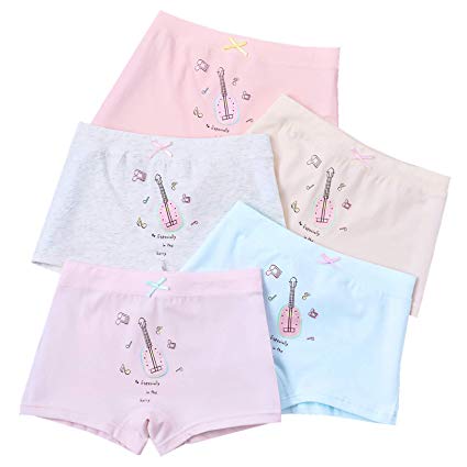 Czofnjesi Girls Underwear Cotton Kids Boyshort Toddler Assorted Panties 5 or 6 Pack