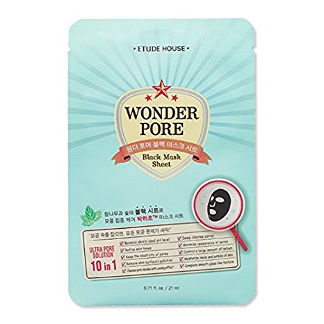 Etude House Wonder Pore Black Mask Sheet X 10 Sheets