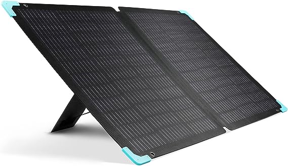 Renogy 120 watt Portable Solar Panel for Power Station, 12v Foldable Solar Panel for Camping RV of 23.5% Efficiency Mono Solar Module, with IP67 etfe Lamination, Adjustable Kickstand for Off Grid