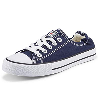 Women’s Low Top Sneaker Fashion Lace Up Canvas Sneakers Shoes Classic Walking Shoes for Women