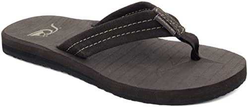 Quiksilver Men's Carver Suede 3-Point Flip Flop Sandal Athletic