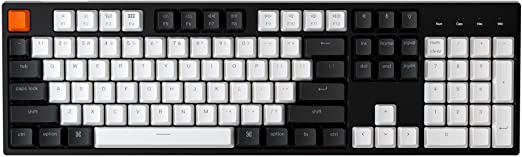 Keychron C2 104 Keys Mechanical Gaming Keyboard for Mac, Gateron Blue Switch/White LED Backlight/Double Shot ABS Keycaps Full Size Wired USB C Computer Keyboard for Windows Laptop PC