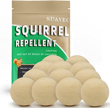 SUAVEC Squirrel Repellent Outdoor, Chipmunk Repellent Outdoor, Squirrel Deterrent Mint, Squirrels Repellent for Garden, Outdoor Repellent Squirrels for Attic, Keep Squirrel Away for Plants -12 Pack