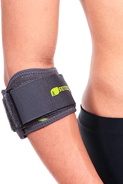 SENTEQ Elbow Brace Support Strap - Tennis & Golfer's Elbow Strap Band. Relieves Tendonitis and Forearm Pain. Dual Layers Compression with GEL Pad & Wide Adjustable Strap (SQ1 H009)