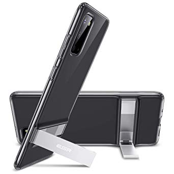 ESR Metal Kickstand Compatible with Samsung Galaxy S20 Case, Vertical and Horizontal Stand, Reinforced Drop Protection, Flexible TPU Case for Samsung Galaxy S20 5G, Translucent Black