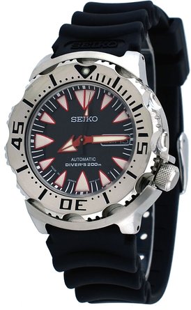 Seiko 2nd Generation Monster, Stainless Steel Case Black Dial Rubber Strap SRP313J1 (Made in Japan)