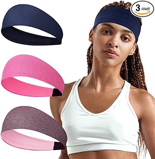 isnowood Sweat Bands Headbands for Women Workout Headbands Non Slip Head Bands for Yoga Running Sports Gym