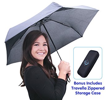 Compact Pouch Umbrella Water Wipes Clean Waterproof Windproof Sun UV Zipper