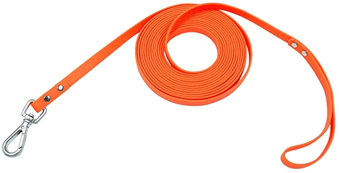 Nimble Waterproof Dog Leash Durable Dog Rope Reflective Great for Small Medium Large Dog 5ft 10ft 16ft 30ft 50ft Training Long Leash for Outdoor (10 feet, Orange)