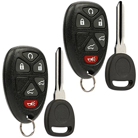 USARemote Replacement Keyless Entry Remote Fob and Key for 15913427 (Set of 2)