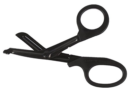 Black Stainless Steel Medical Scissors Nurse Trauma Shears by Nurse Nico - 7 Inch Teflon Coated Industrial Strength
