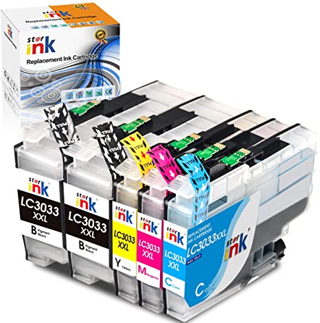 Starink Compatible Ink Cartridge Replacement for Brother LC3033 3033 LC3035 3035 Used for MFC-J995DW MFC-J995DWXL MFC-J815DW MFC-J805DW MFC-J805DWXL Printer, Black(Pigment) Cyan Magenta Yellow 5 Packs