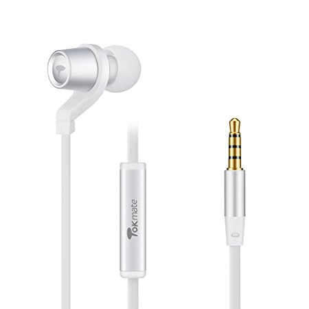 Tokmate COR200W Core Bass In-Ear Headphone with Microphone (White)